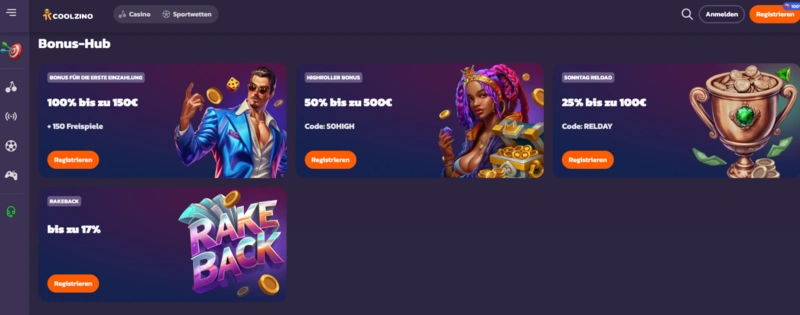 Coolzino Bonuses